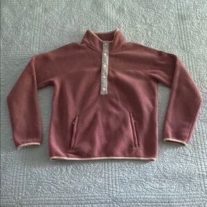 Burton Dusty Rose Snap-Front Fleece Pullover